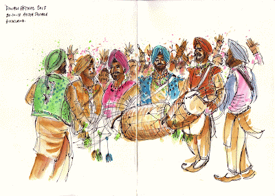 diwali festival drawing