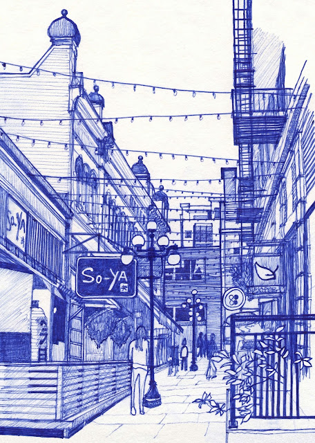 urban street sketch