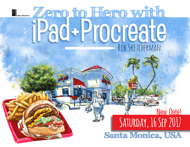 Zero to Hero with iPad+Procreate-Santa Monica, USA - Urban Sketchers