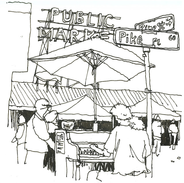 Washington Pike Place Market Coloring Page {FREE Printable!} – The Art Kit